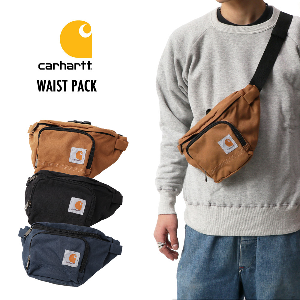 US 三軒茶屋】Carhartt ボディバック ダック生地 ブラック バッグ