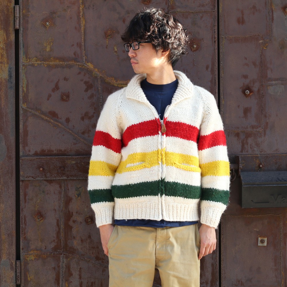 VINTAGE 1990s ビンテージ カウチンセーター ピュアウール100% 厚手