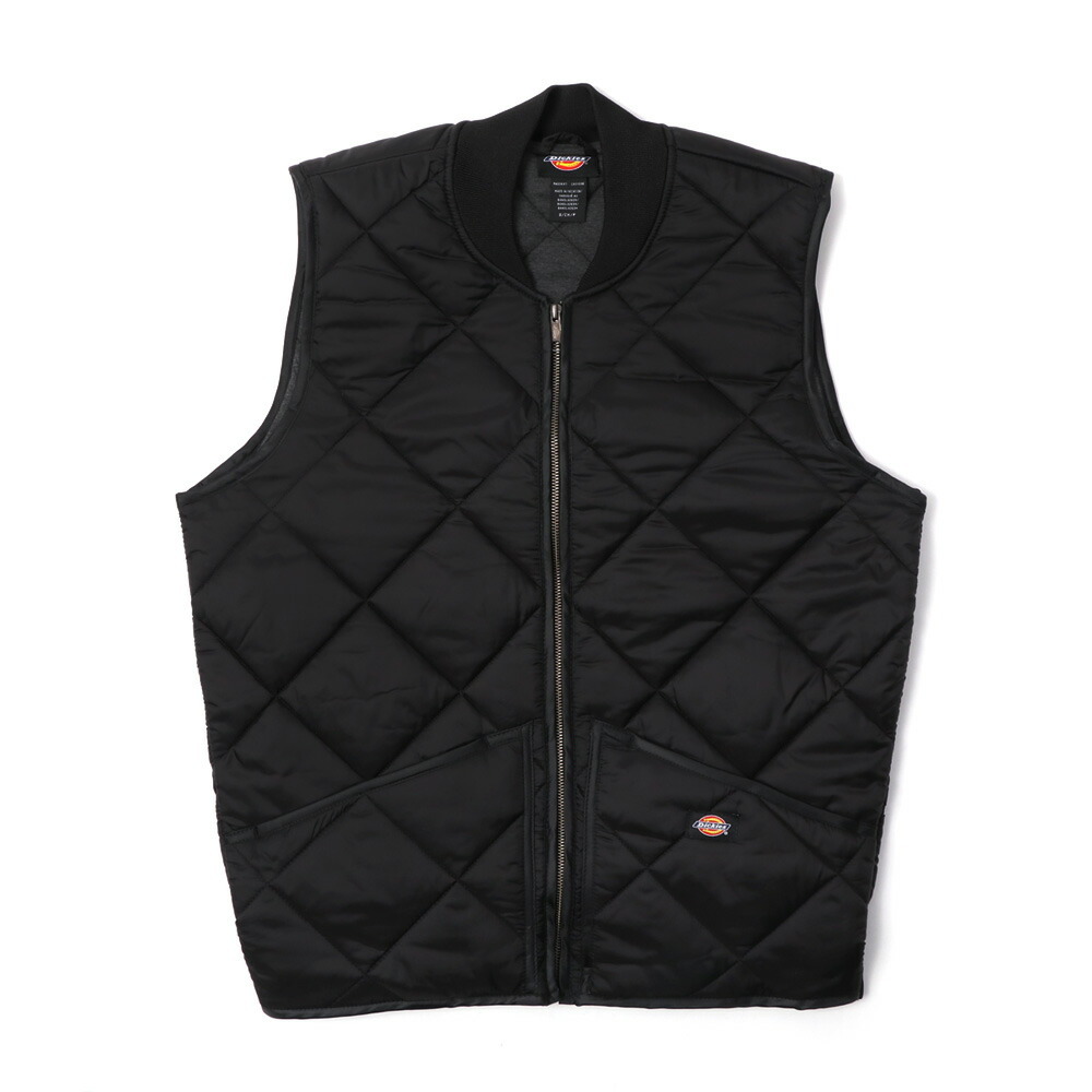 Dickies ディッキーズ TE242 Diamond Quilted Vest キルティングベスト メンズ ベスト ブラック ネイビー