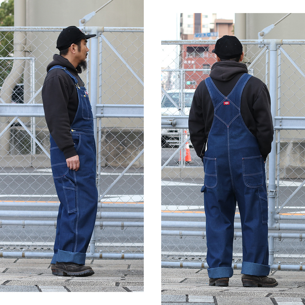 Dickies オーバーオール DB100 Rinsed Duck ＆ Denim Bib Overalls Classic ディッキーズ ウォッシュ  ダック デニム サロペット メンズ レディース