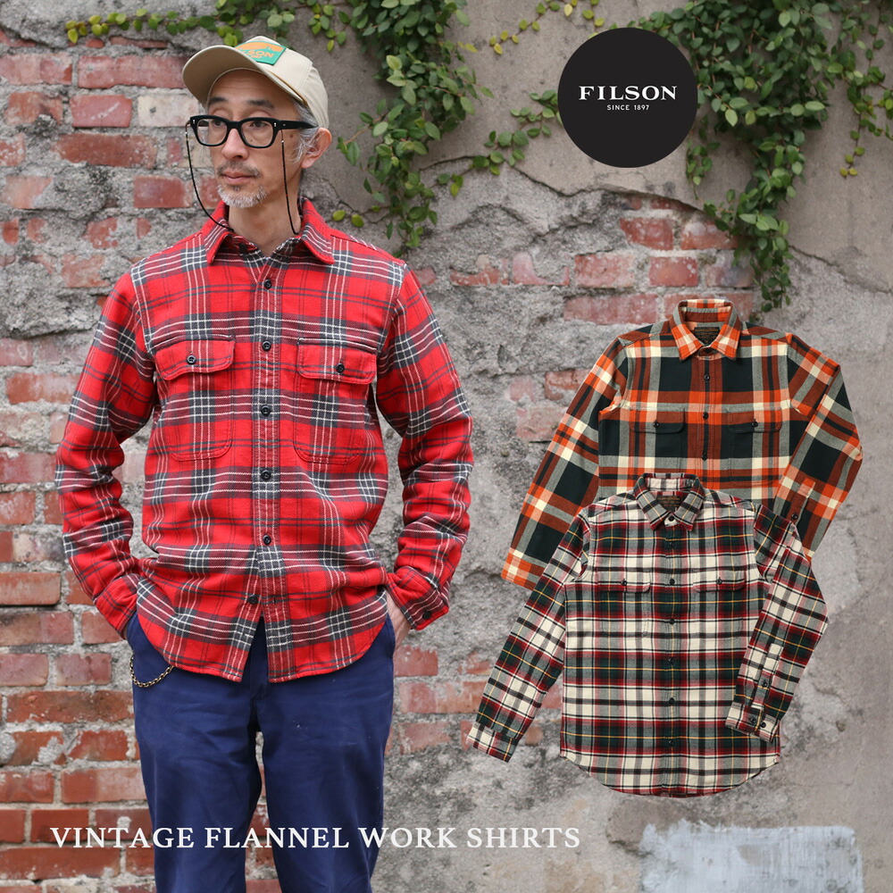 FILSON フィルソン VINTAGE FLANNEL WORK SHIRTS ヴィンテージ 