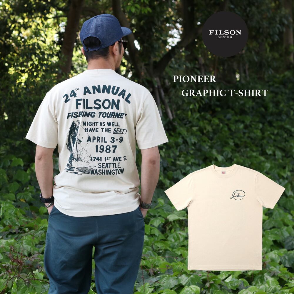FILSON フィルソン PIONEER GRAPHIC T-SHIRT 半袖 Tシャツ プリントシャツ メンズ USサイズ プリントTシャツ  アウトドア レジャー