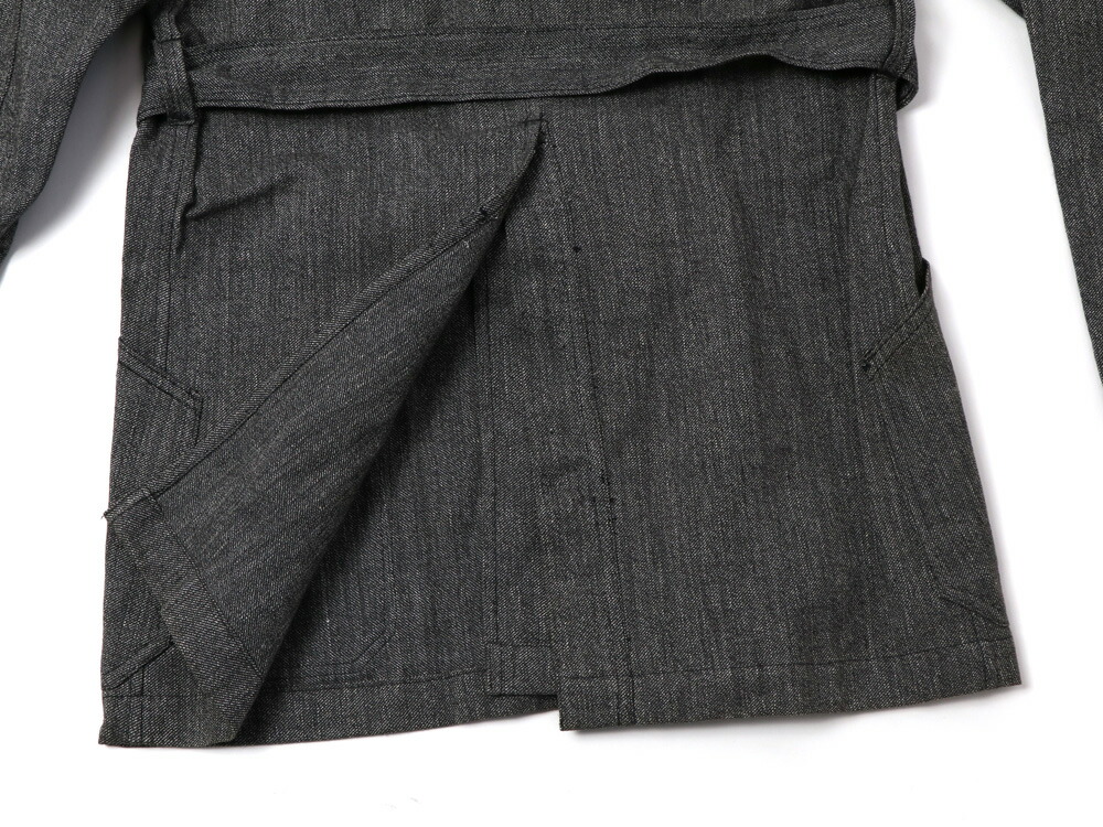 VINTAGE 1950~60's Frenchwork Black Chambray Shop Coat