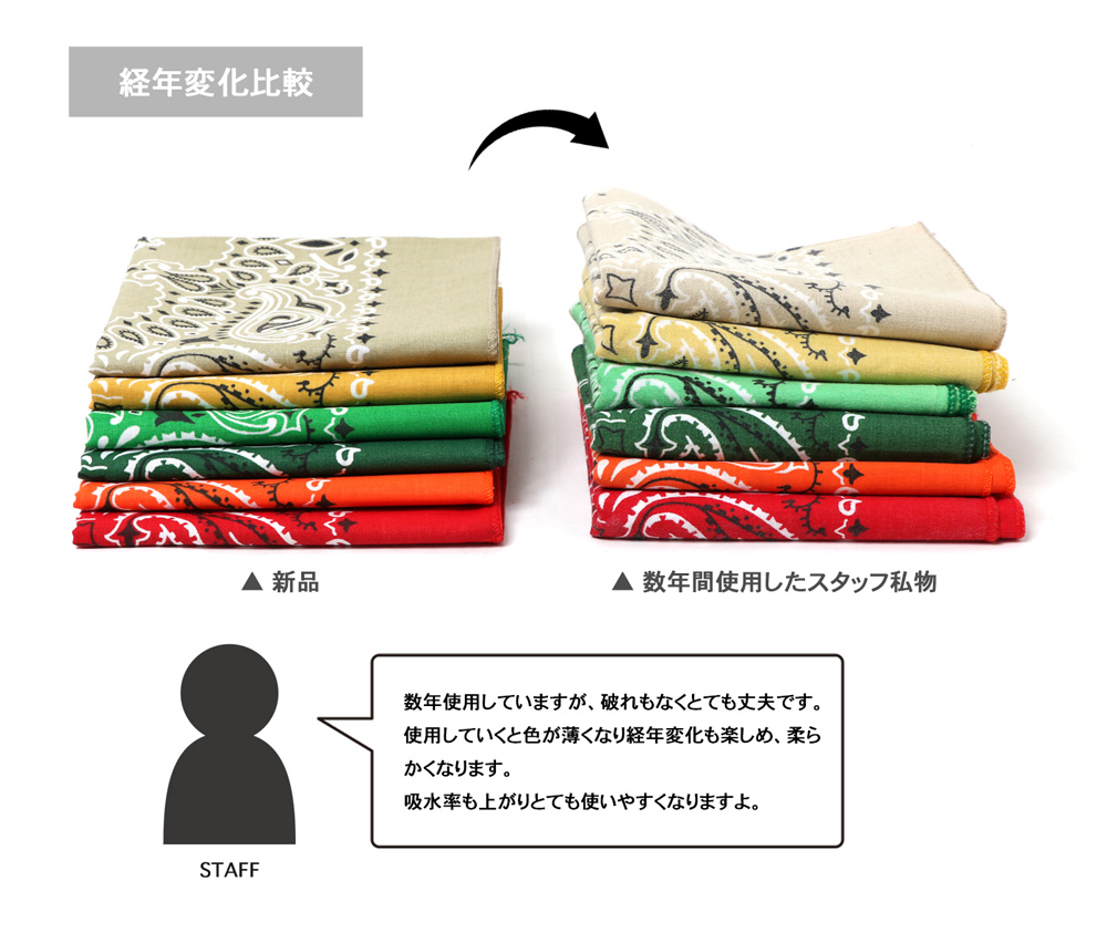 HAV-A-HANK ハバハンクPAISLEY BANDANNAS バンダナ ペイズリー 全21色