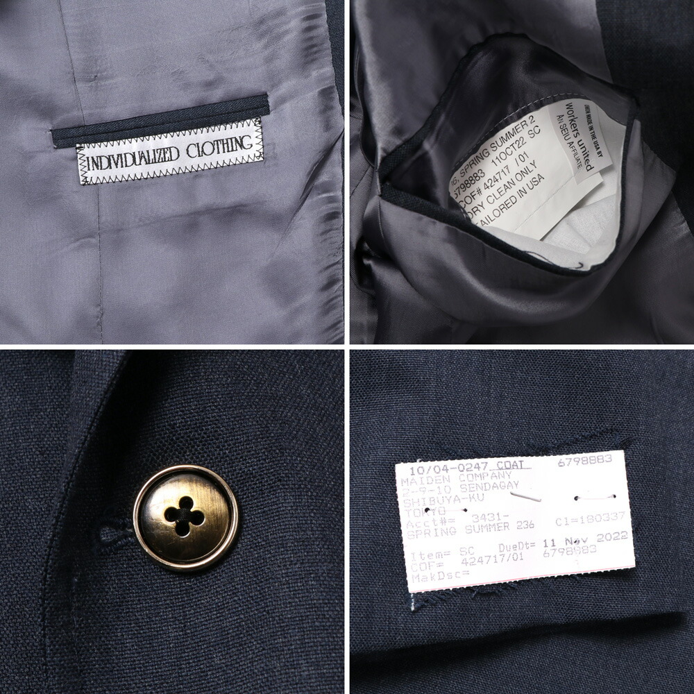 INDIVIDUALIZED SHIRTS ウールホップサックブレザー Wool