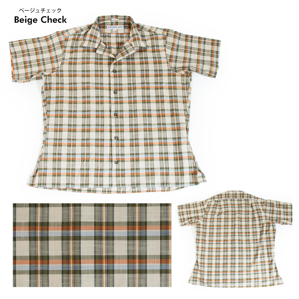 【未使用】INDIVIDUALIZED SHIRTS 半袖シャツ チェック L 未使用】INDIVIDUALIZED SHIRTS 半袖シャツ チェック L