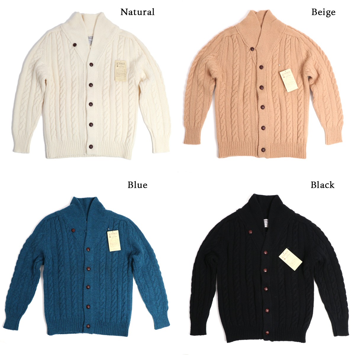 INVERALLAN インバーアラン カーディガン ショールカラー ニット