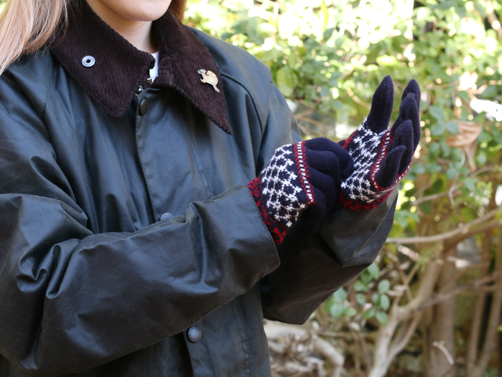 INVERALLAN 手袋 INVERALLAN インバーアラン スノーフレークニットグローブ