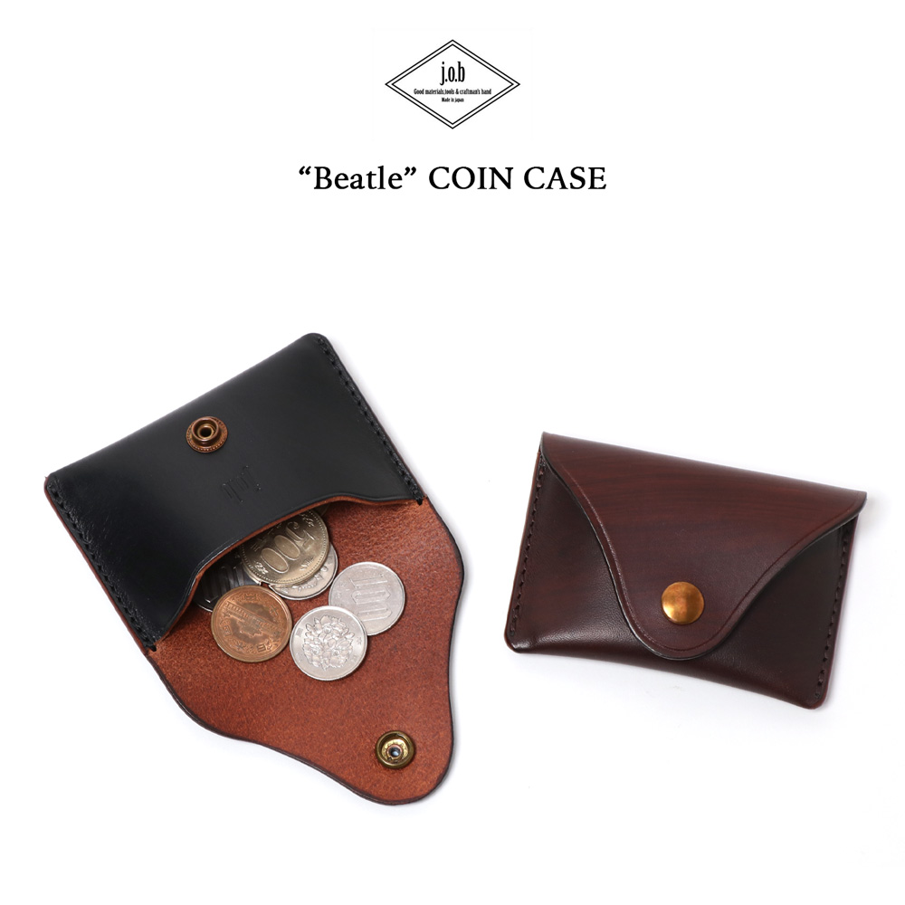 j.o.b leather products ジェイオービーレザープロダクツ コインケース 小銭入 財布 Beatle 本革 レザー レザーケース  日本製 黒 茶 ブラック ブラウン