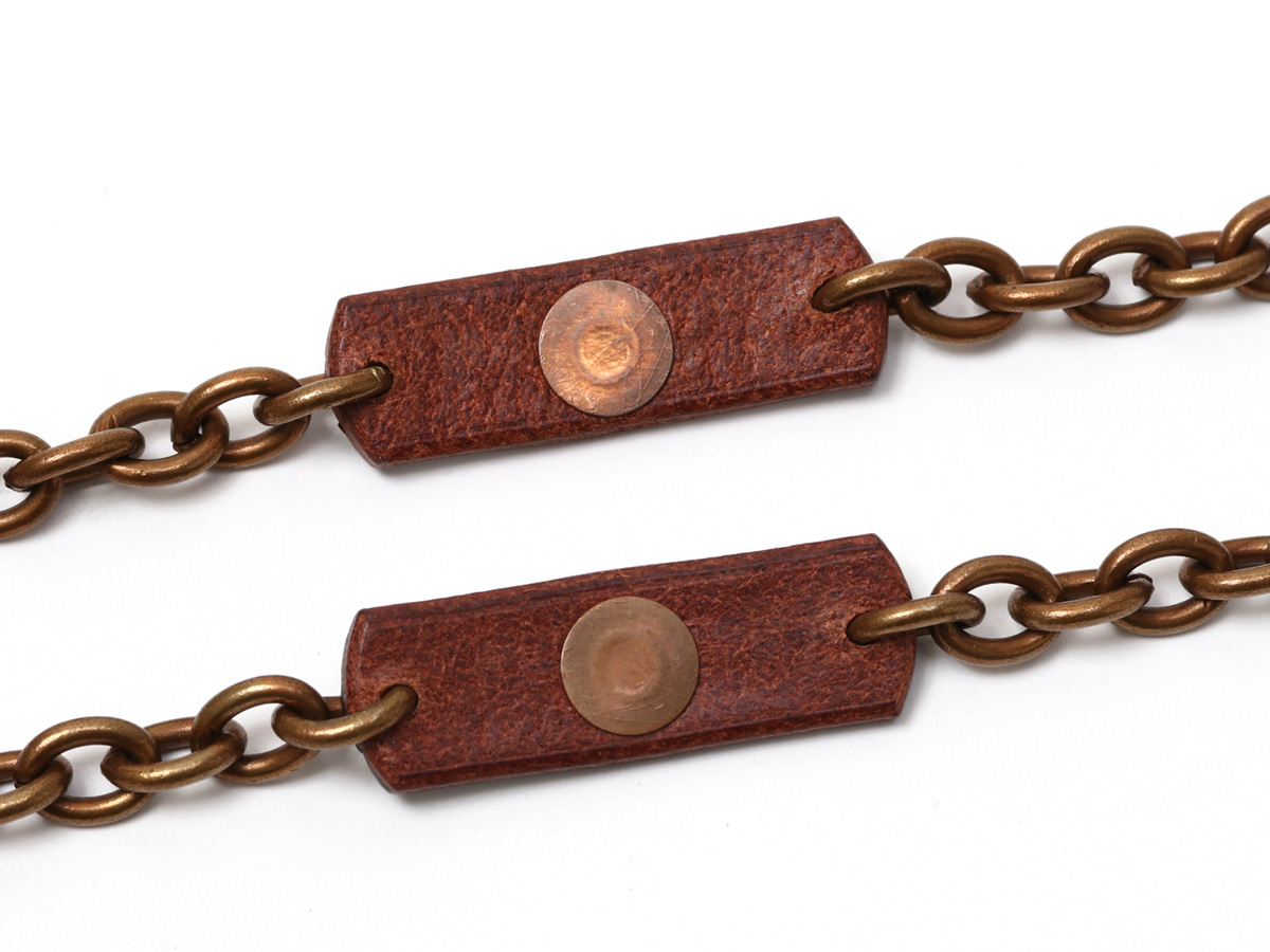 J.O.B Leather Sunrivet Chain Bracelet サンリベットチェーン