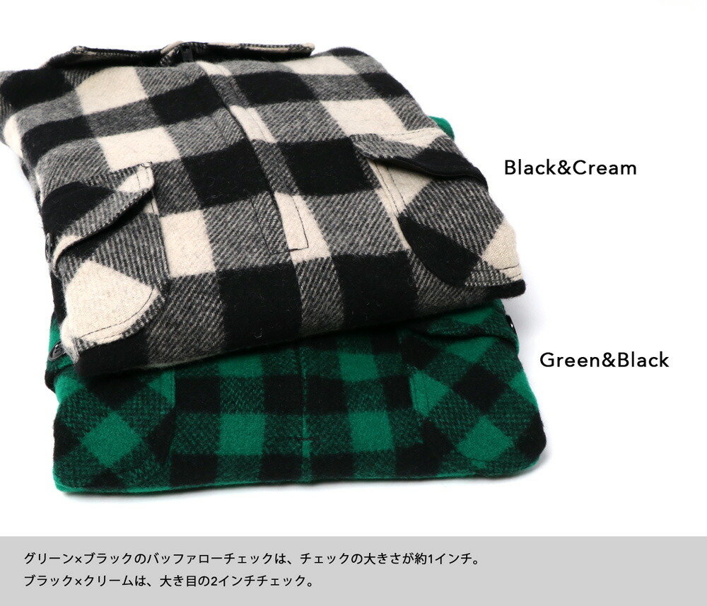 Johnson Woolen Mills ハーフジップ バッファローチェック 長袖