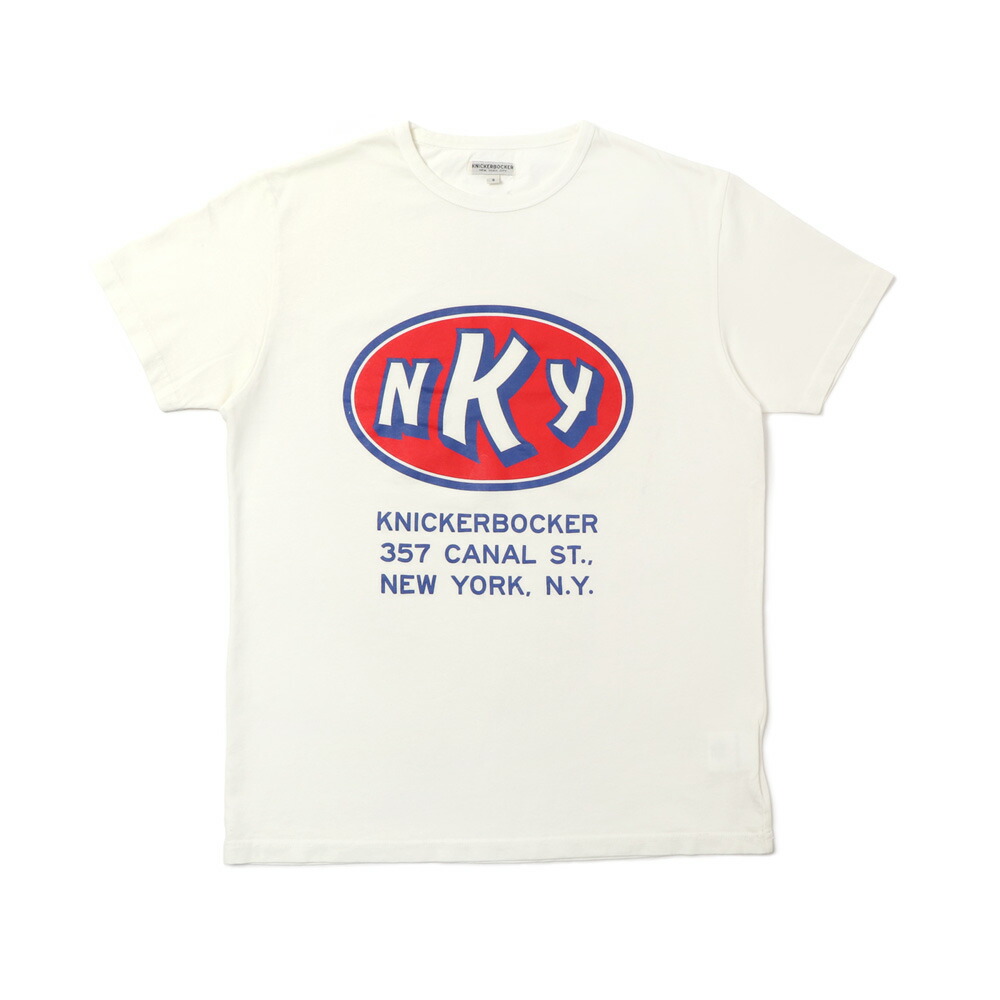 KNICKERBOCKER  K.N.Y. Oil T-Shirt ニッカーボッカーロゴ tシャツ 半袖 シャツ メンズ MILK ミルク