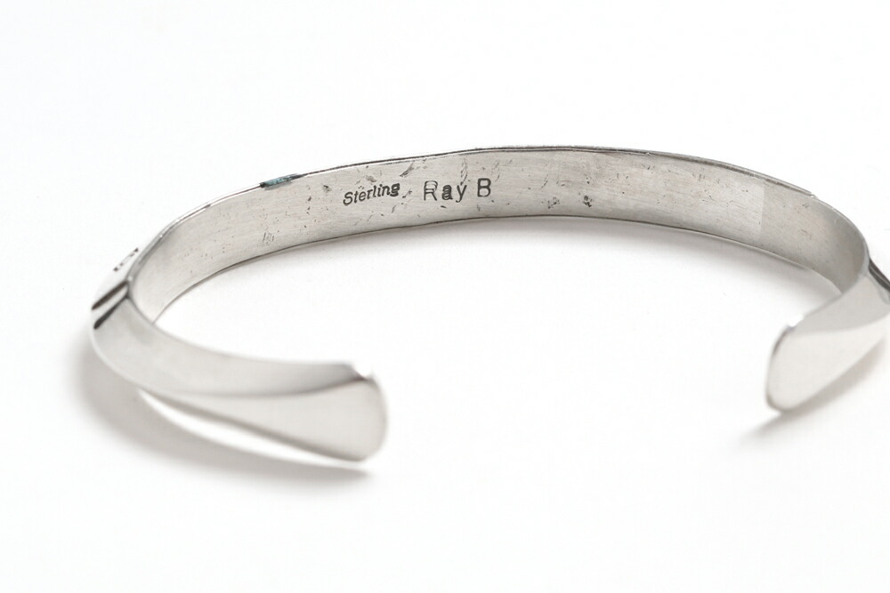 【廃盤⭐︎美品】RJB バングル　サファイア　ルビー　シルバー925 NAVAJO Raymond Begay（レイモンド ビゲイ） Chip Inlay Bangle