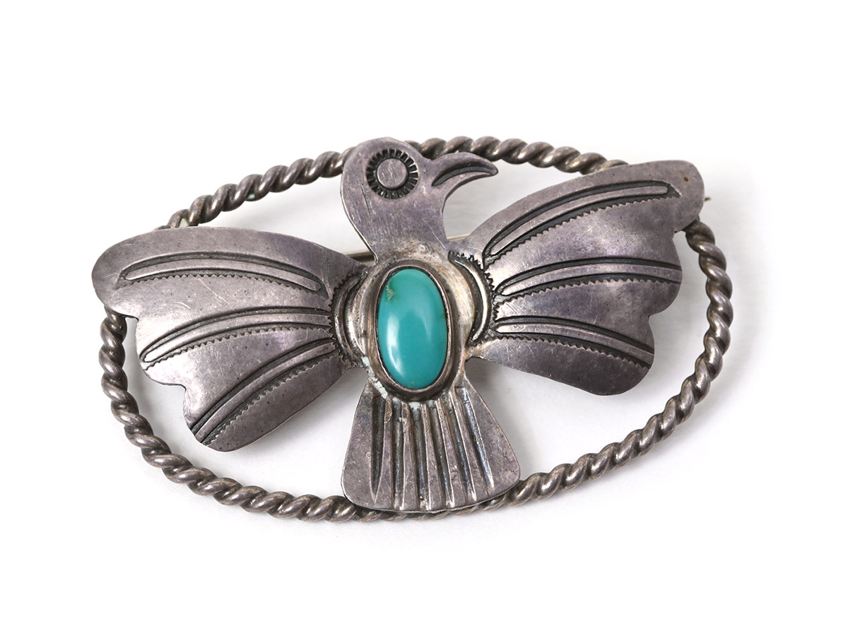 50s ネイティブアメリカン サンダーバード 太鼓 vintage ナバホ NAVAJO（ナバホ） 1930~50's Vintage Thunderbird Silver Pins