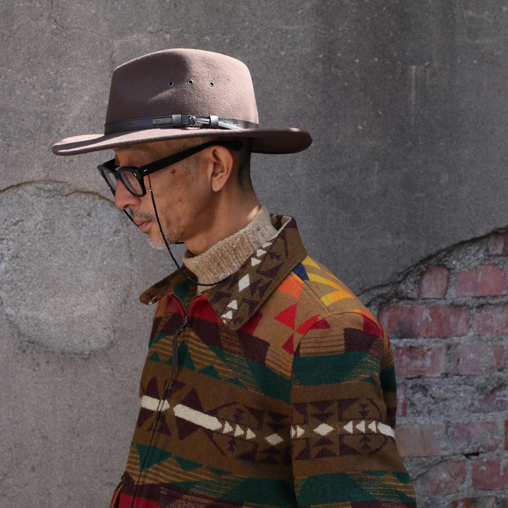 Pendleton Wool Fedora フェルト ハット 革バンド USA製 Pendleton Wool Fedora フェルト ハット 革バンド USA製