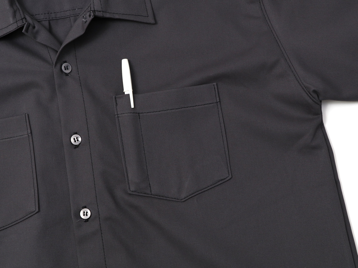 PRISON BLUES プリズンブルース 447 Short Sleeve Charcoal Work Shirt