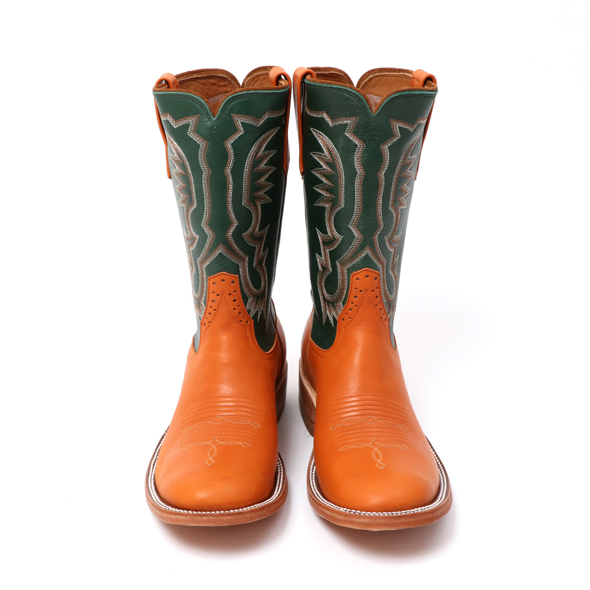 RIOS OF MERCEDES リオスオブメルセデス ROPER BOOTS ORANGE GREEN