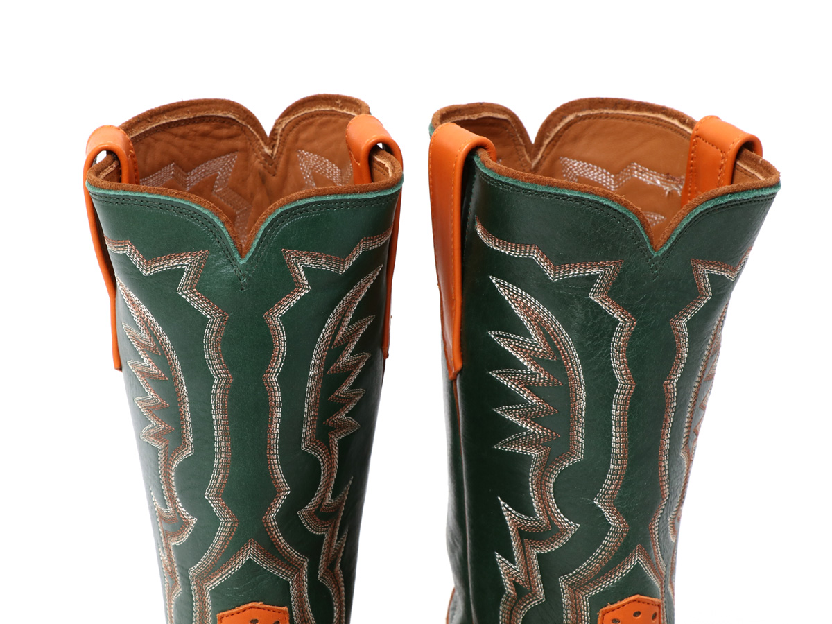 RIOS OF MERCEDES リオスオブメルセデス ROPER BOOTS ORANGE GREEN