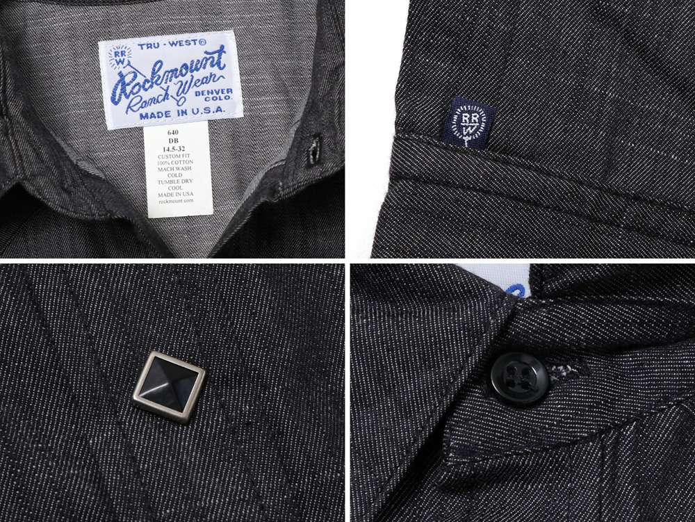 Rockmount Ranch Wear ロックマウント ランチウェア Custom Fit Black