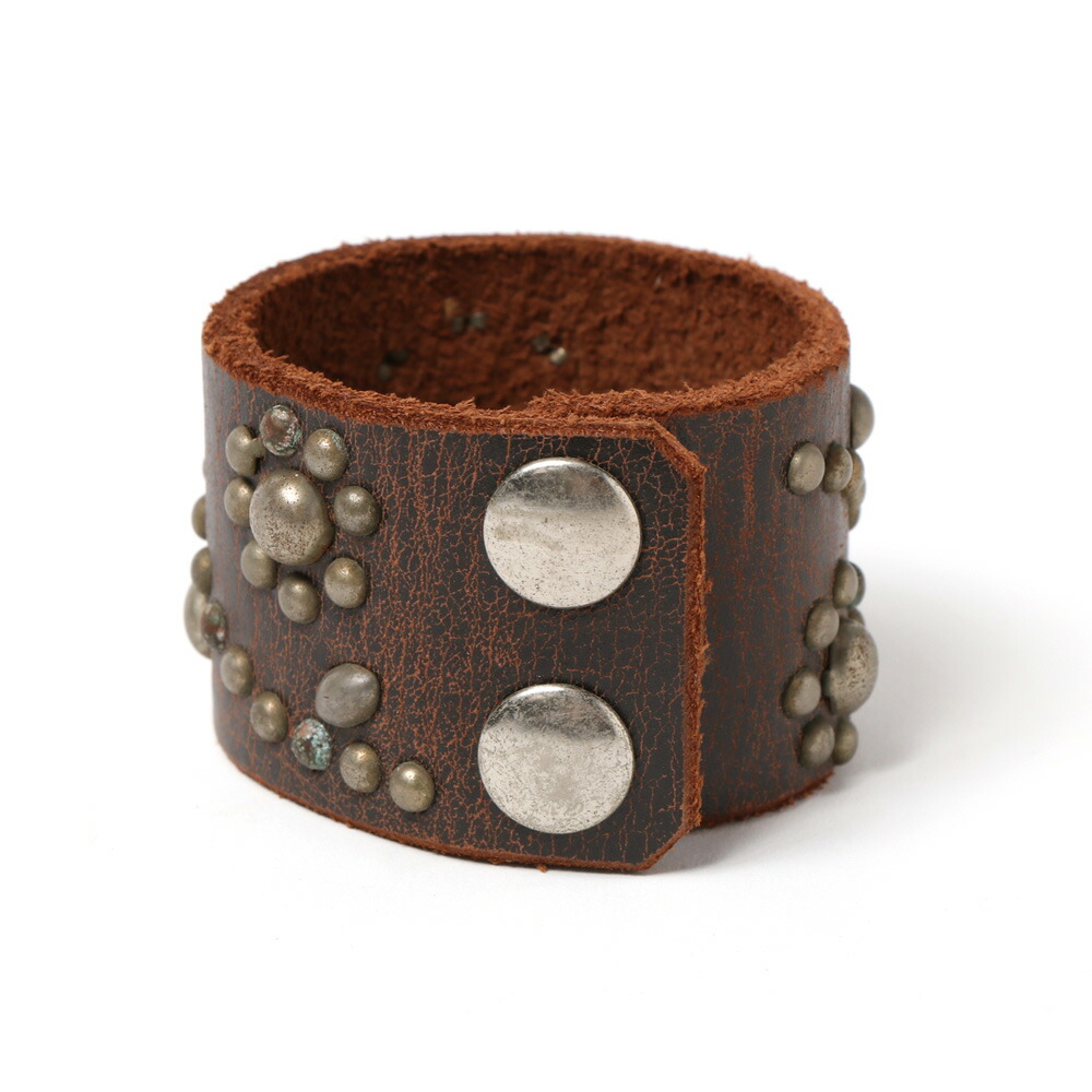 Rooster King &Co ROOSTER KING and CO. STUDS LEATHER BANGLE