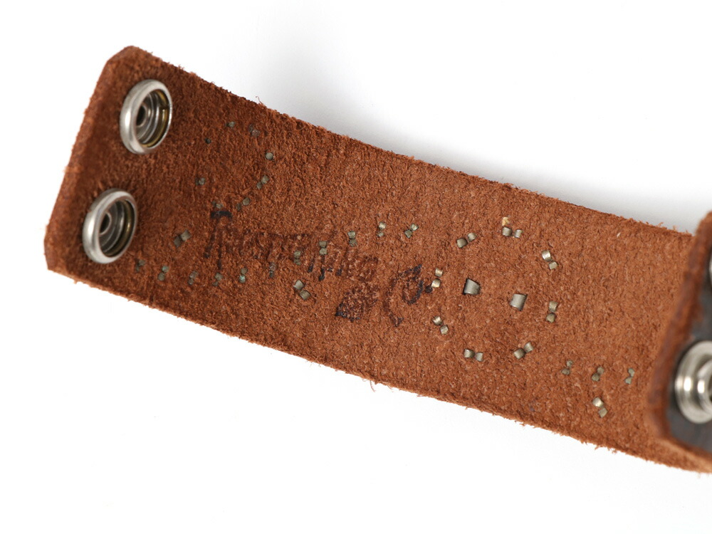 Rooster King &Co ROOSTER KING and CO. STUDS LEATHER BANGLE