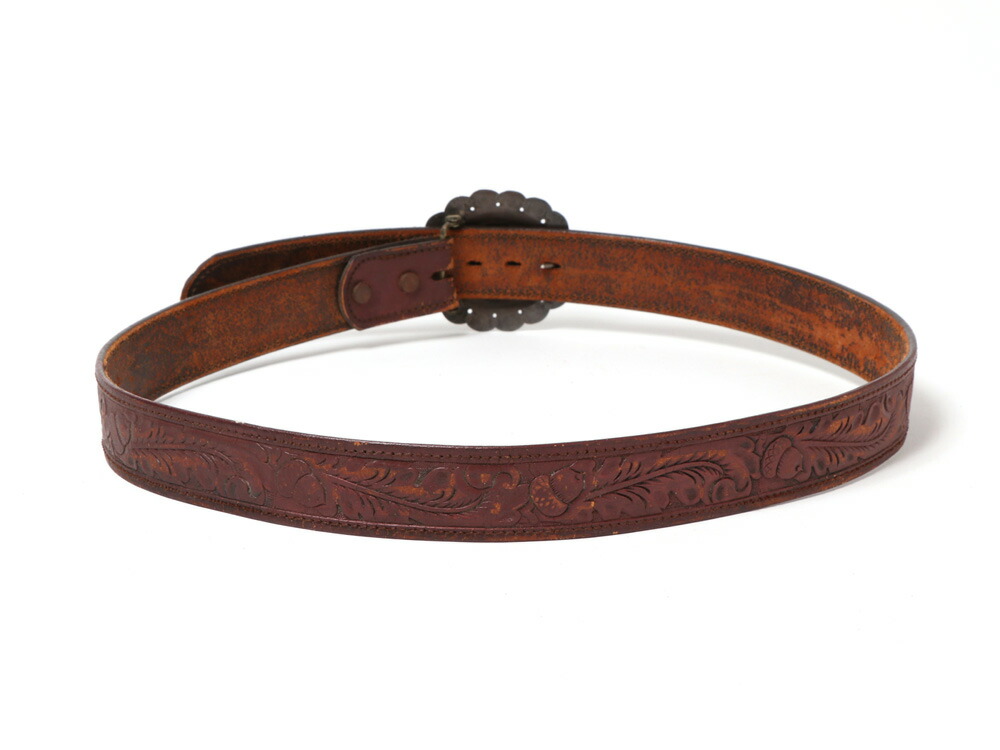 RRL（ダブルアールエル）Double RL ラルフ・ローレン Concho & Acorn Leather Belt コンチョレザーベルト どんぐり  : rrl008 : MAVAZI(IMPORT CLOTHING) - 通販 - Yahoo!ショッピング