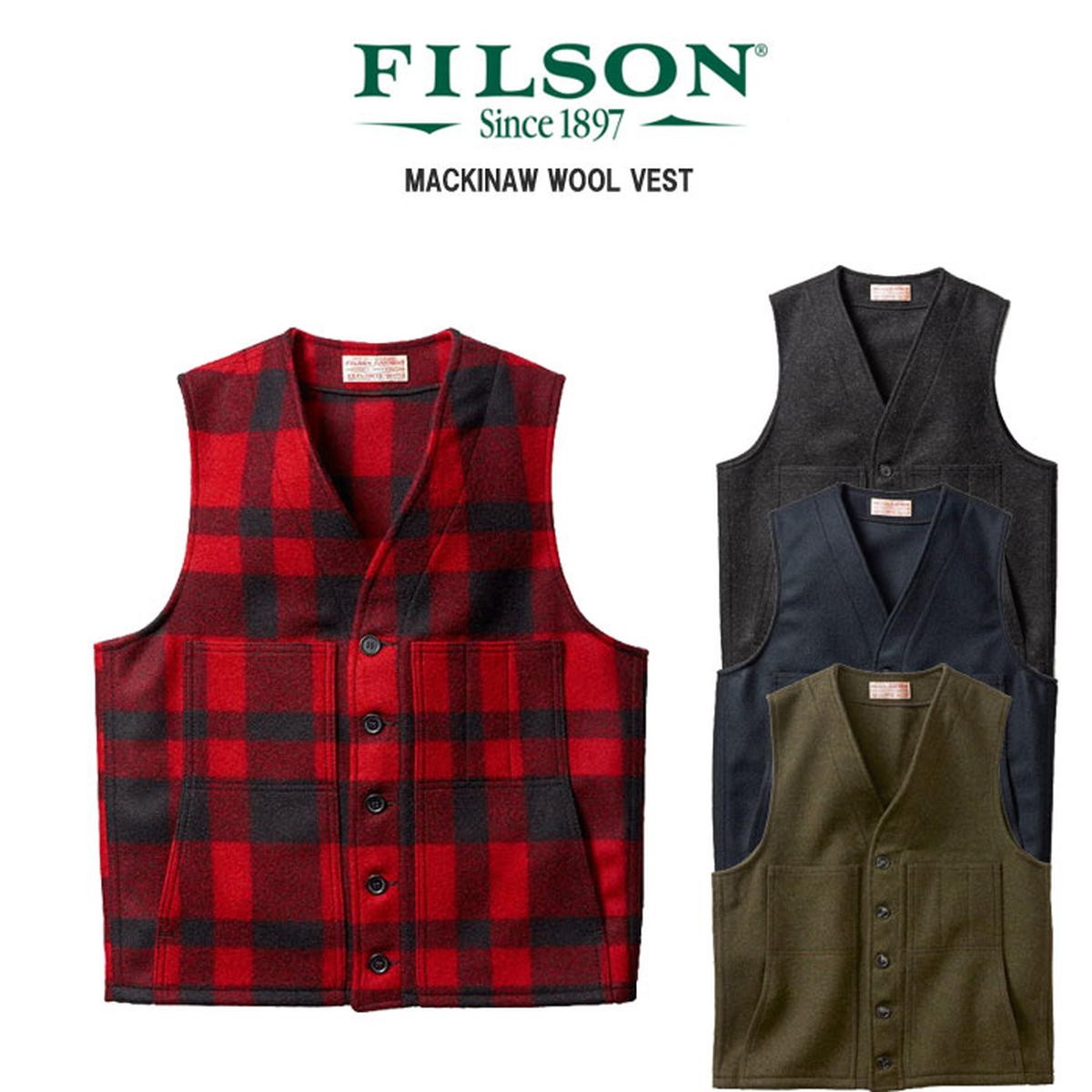 FILSON マッキーノウールベスト アラスカフィット アメリカ製 US