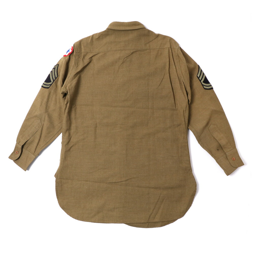 1940年代 40s US ARMY ミリタリー Tシャツ ヴィンテージ VINTAGE 1940's US ARMY WOOL SHIRTS ウールシャツ パッチ付き