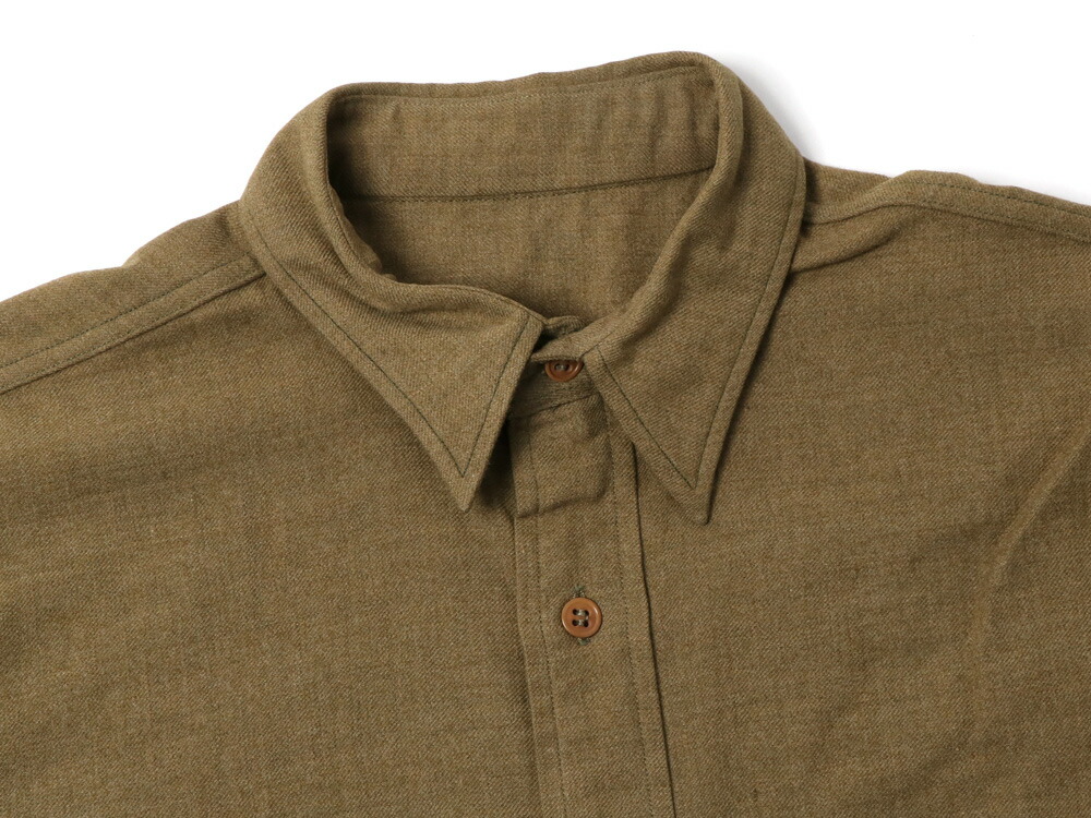 1940's US ARMY WOOL SHIRTS ウールシャツ パッチ付き アメリカ陸軍