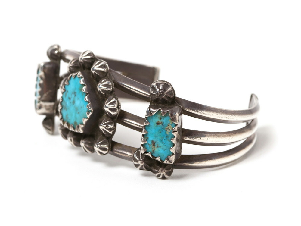 Indian Jewelry インディアンジュエリー ブルージャム ターコイズ 3つ