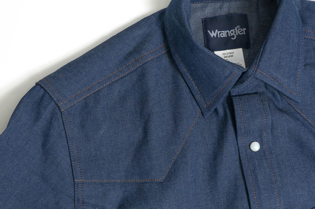 Wrangler（ラングラー） デニムシャツ ウエスタンシャツ 長袖シャツ