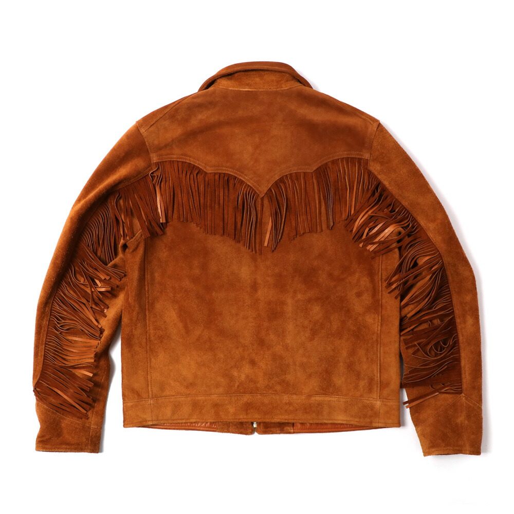 Y'2 LEATHER ワイツーレザー STEER SUEDE FRINGE JACKET WJ-01テアスエード フリンジレザージャケット キャメル