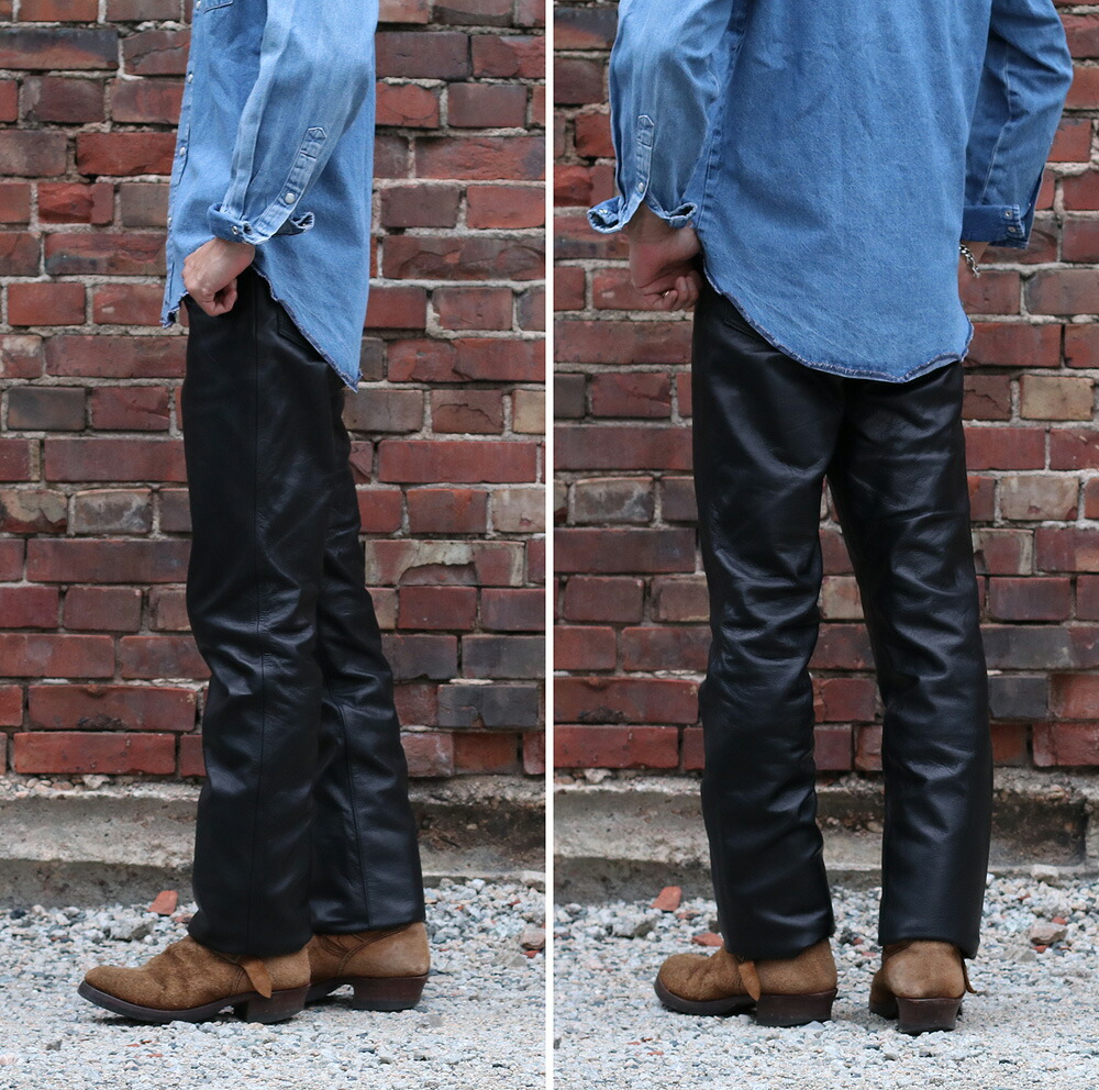 Y'2 LEATHER ワイツーレザー STEER OIL LEATHER PANTS STRAIGHT W30