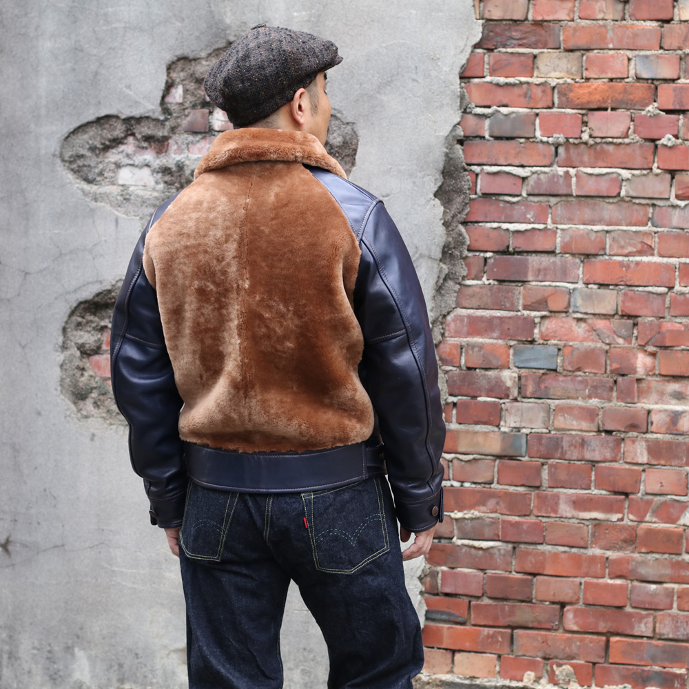 Y'2 LEATHER ワイツーレザー Y2-10-25SP INDIGO HORSE GRIZZLY JACKET 25th Anniversary  Limited インディゴホース 熊ジャン 革ジャン 25周年記念