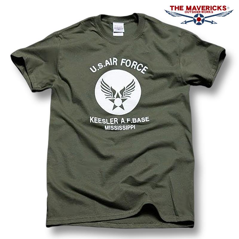 THE MAVERICKS ブランド ミリタリー Tシャツ メンズ 半袖 アメカジ USAF エアフォース 白 ホワイト｜mavericks｜06