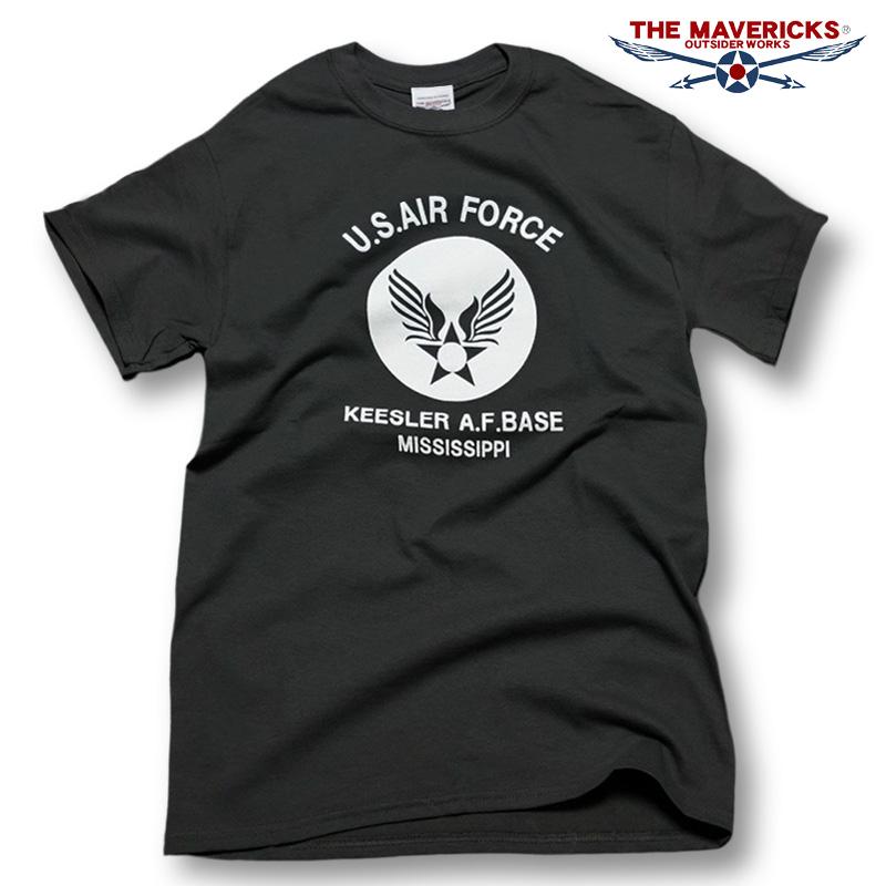 THE MAVERICKS ブランド ミリタリー Tシャツ メンズ 半袖 アメカジ USAF エアフォース 白 ホワイト｜mavericks｜03