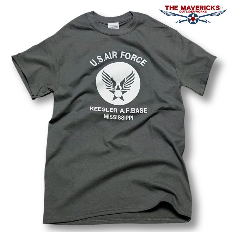THE MAVERICKS ブランド ミリタリー Tシャツ メンズ 半袖 アメカジ USAF エアフォース 白 ホワイト｜mavericks｜04