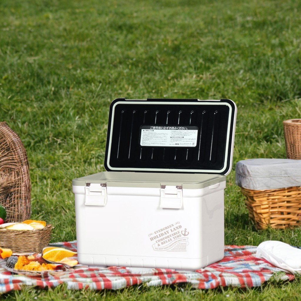 クーラーボックス、BBQ用テーブル、コンロ、ランタンセット クーラーボックス 17L 日本製 小型 軽量 ホワイト コンパクト 保冷