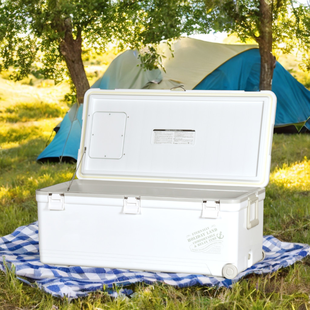 クーラーボックス 76L 日本製 特大容量 ホワイト コンパクト 保冷