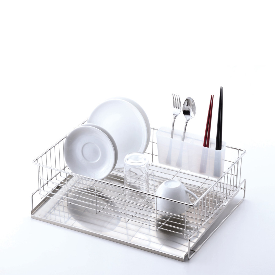 水切りラック シンク上 水切りかご 食器 水切りバスケット 水が流れる