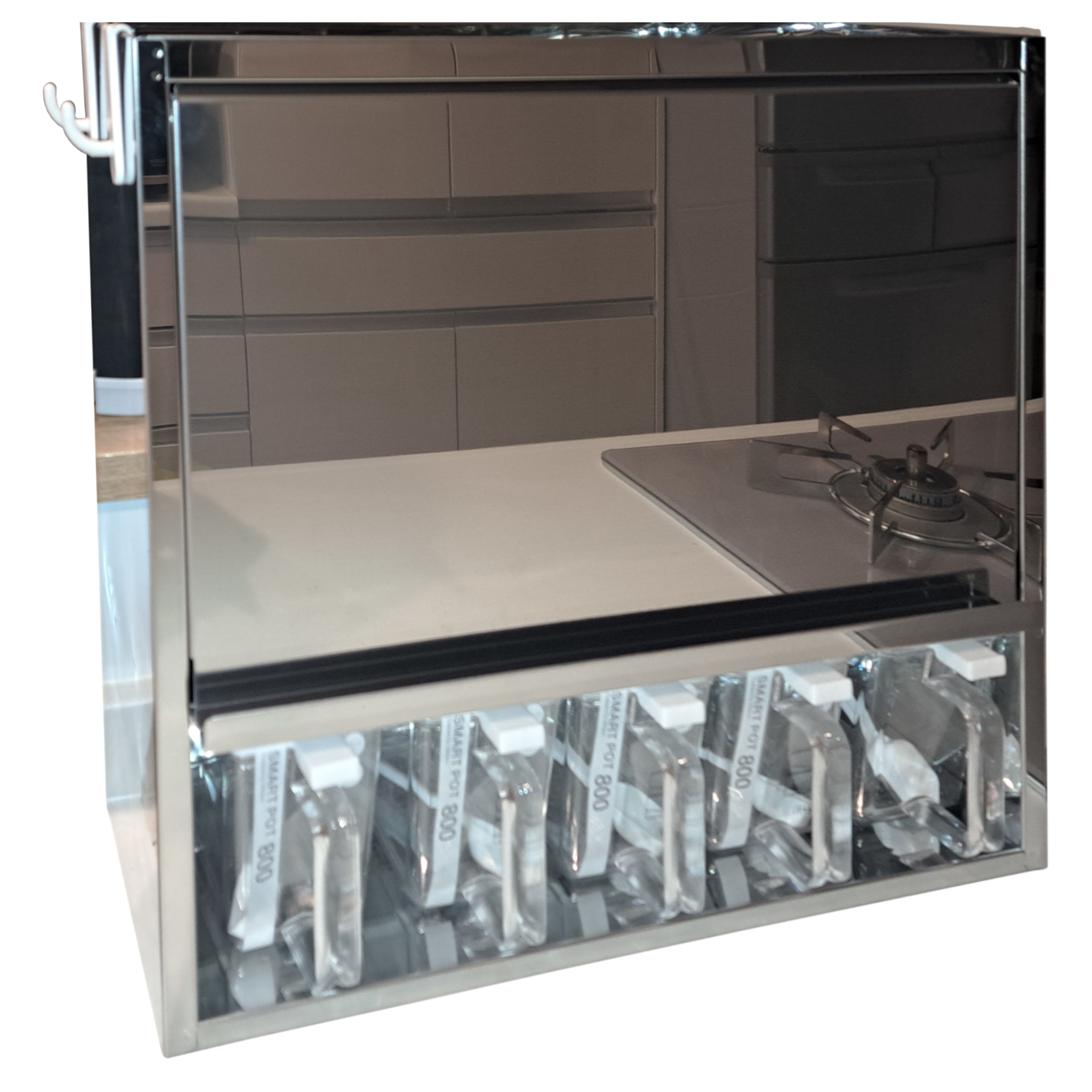 燕三 調味料ラック ステンレス スパイスラック フラップ扉 調味料