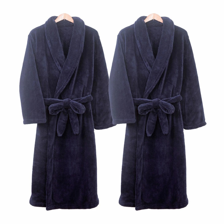 スーパーソフトマイクロファイバーガウン 2枚 部屋着 着る毛布 ルームウェア バスローブ レディース メンズ ナイトウェア ペア ふわふわ あったか |  | 01