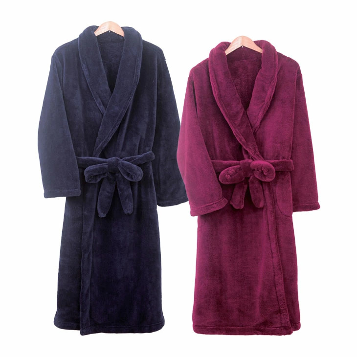 スーパーソフトマイクロファイバーガウン 2枚 部屋着 着る毛布 ルームウェア バスローブ レディース メンズ ナイトウェア ペア ふわふわ あったか |  | 03