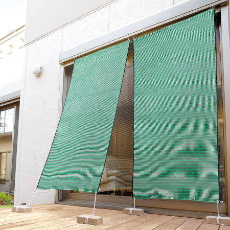 2枚セット おしゃれな遮熱アルミすだれ  S字フック付き 日よけシェード サンシェード ひさし UVカット 遮光 省エネ エアコン 節電対策 |  | 01