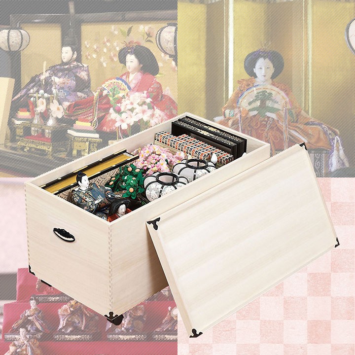 桐　ひな人形　収納庫　深型　1段 楽天市場】総桐雛人形超深型収納ケース 九番収納 京七番収納