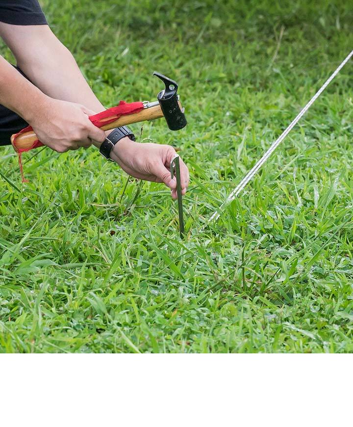 フィールドア 30cm チタンペグ16本 村の鍛冶屋 ハンマーセット 収納ケース FIELDOOR（フィールドア） ペグ 30cm 16本セット チタン 軽量 錆びに