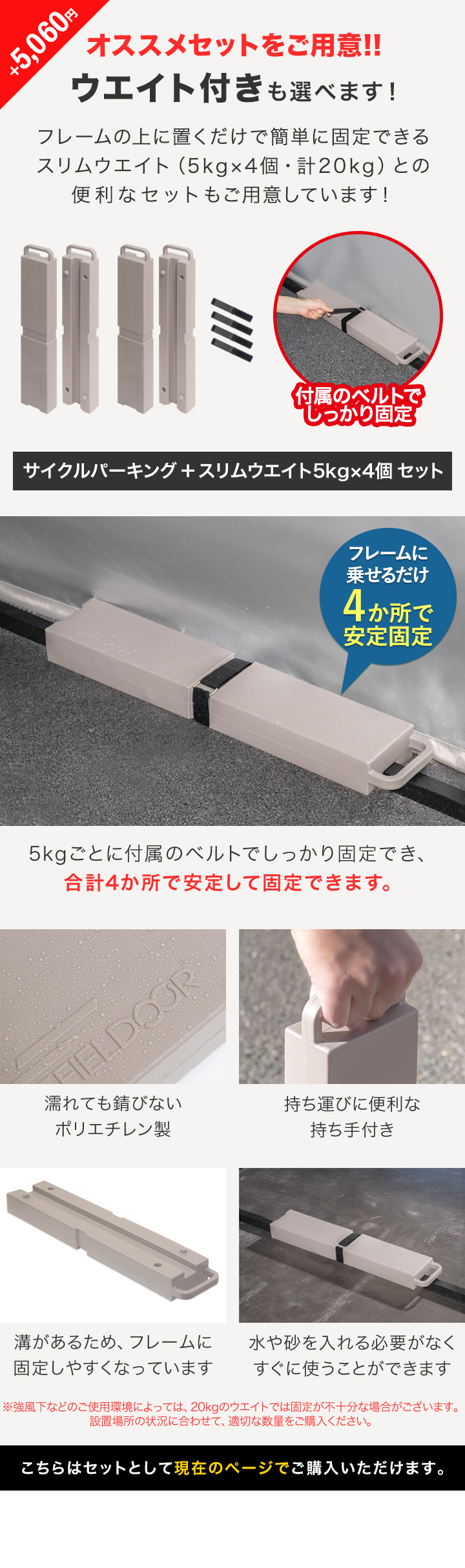 FIELDOOR（フィールドア） 自転車置き場 サイクルポート 家庭用 2台〜3