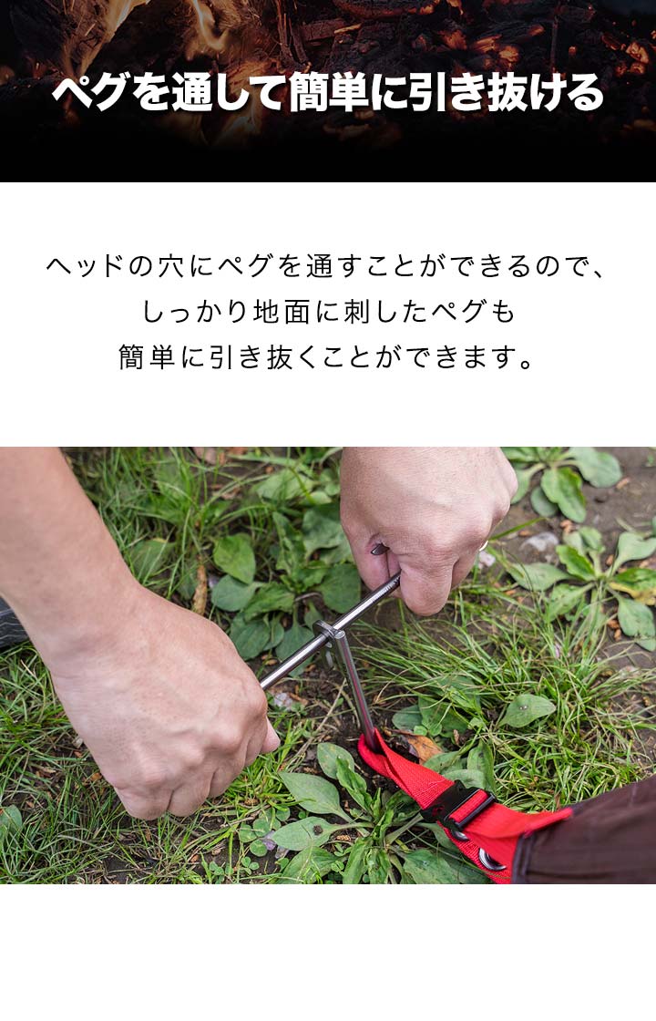 FIELDOOR チタンペグ 20cm 8本セット 頑丈 軽量 チタン製