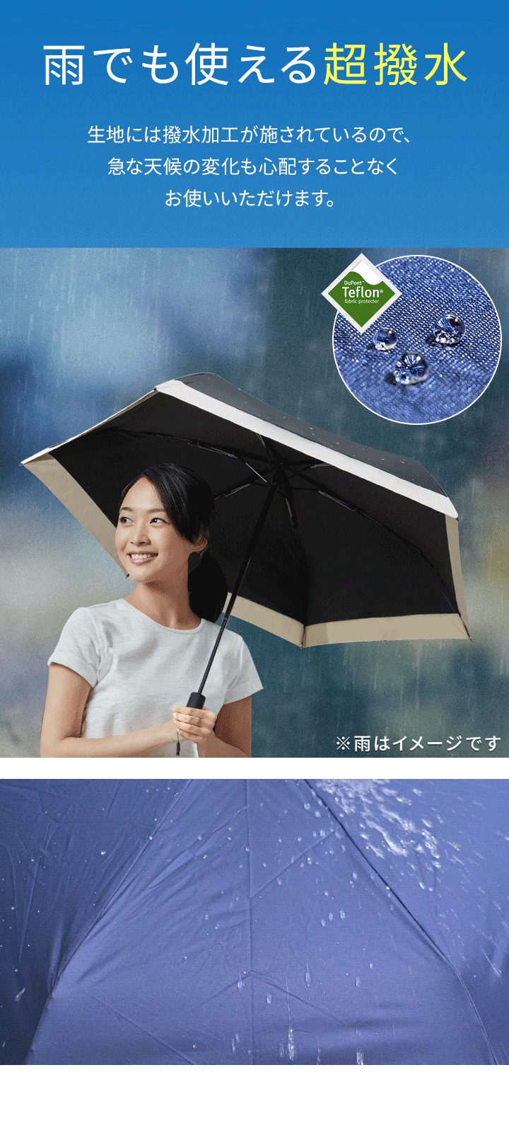 日傘 折りたたみ 完全遮光 軽量 ワンタッチ 自動開閉 遮光率100% UV