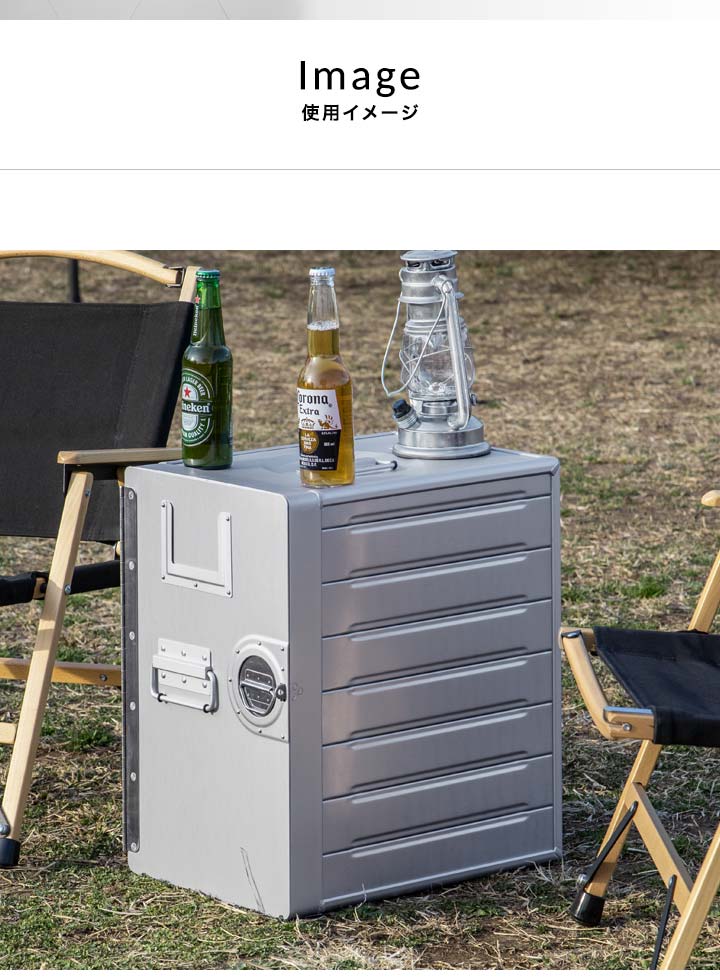 FIELDOOR アルミギャレーボックス 30cm×42cm×47cm 53L 収納